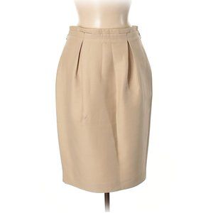 Magaschoni Collection Classic Tan Wool Skirt